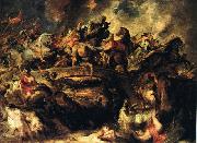 RUBENS, Pieter Pauwel Battle of the Amazons oil painting artist